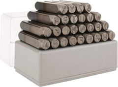 C.H. Hanson - 27 Piece, 3/8" Character Steel Stamp Set - Letters, Heavy Duty - Strong Tooling