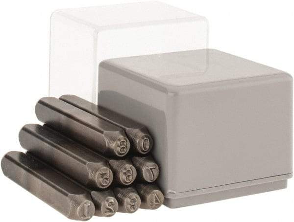 C.H. Hanson - 9 Piece, 3/16" Character Steel Stamp Set - Figures, Heavy Duty - Strong Tooling