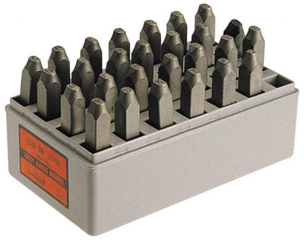 C.H. Hanson - 27 Piece, 1/8" Character Steel Stamp Set - Letters, Reverse - Strong Tooling