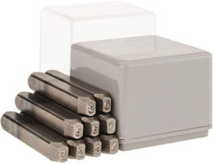 C.H. Hanson - 9 Piece, 1/8" Character Steel Stamp Set - Figures, Reverse - Strong Tooling