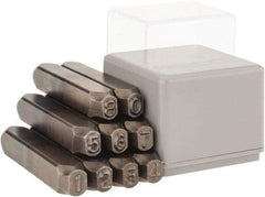 C.H. Hanson - 9 Piece, 1/4" Character Steel Stamp Set - Figures, Reverse - Strong Tooling