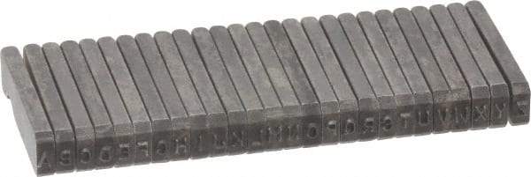 C.H. Hanson - 26 Piece, 1/16 Inch Character, Steel Type Set - 10 Character Capacity, A-Z Content - Strong Tooling