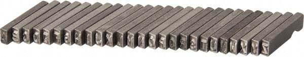 C.H. Hanson - 26 Piece, 1/8 Inch Character, Steel Type Set - 8 Character Capacity, A-Z Content - Strong Tooling