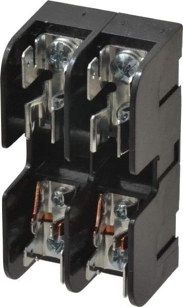 Ferraz Shawmut - 2 Pole, 10 to 14 AWG, 600 VAC/VDC, 30 Amp, DIN Rail Mount, Screw Mount Fuse Block - 13/32 Inch Diameter x 1-1/2 Inch Fuse Length, 3.04 Inch Long x 1.6 Inch Wide x 1.31 Inch High Block - Strong Tooling