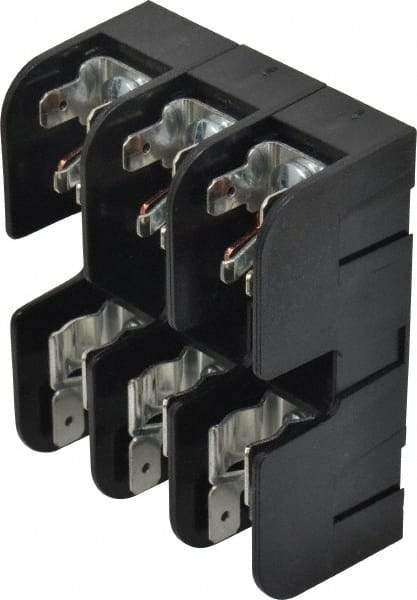 Ferraz Shawmut - 3 Pole, 10 to 14 AWG, 600 VAC/VDC, 30 Amp, DIN Rail Mount, Screw Mount Fuse Block - 13/32 Inch Diameter x 1-1/2 Inch Fuse Length, 3.04 Inch Long x 2.35 Inch Wide x 1.31 Inch High Block - Strong Tooling