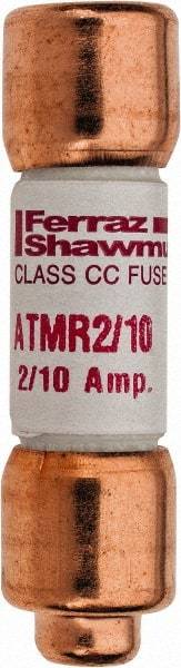 Ferraz Shawmut - 600 VAC/VDC, 0.2 Amp, Fast-Acting General Purpose Fuse - Clip Mount, 1-1/2" OAL, 100 at DC, 200 at AC kA Rating, 13/32" Diam - Strong Tooling