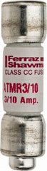 Ferraz Shawmut - 600 VAC/VDC, 0.3 Amp, Fast-Acting General Purpose Fuse - Clip Mount, 1-1/2" OAL, 100 at DC, 200 at AC kA Rating, 13/32" Diam - Strong Tooling