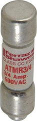 Ferraz Shawmut - 600 VAC/VDC, 0.75 Amp, Fast-Acting General Purpose Fuse - Clip Mount, 1-1/2" OAL, 100 at DC, 200 at AC kA Rating, 13/32" Diam - Strong Tooling