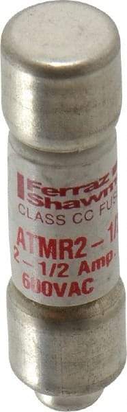 Ferraz Shawmut - 600 VAC/VDC, 2.5 Amp, Fast-Acting General Purpose Fuse - Clip Mount, 1-1/2" OAL, 100 at DC, 200 at AC kA Rating, 13/32" Diam - Strong Tooling