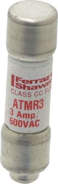 Ferraz Shawmut - 600 VAC/VDC, 3 Amp, Fast-Acting General Purpose Fuse - Clip Mount, 1-1/2" OAL, 100 at DC, 200 at AC kA Rating, 13/32" Diam - Strong Tooling