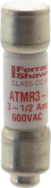 Ferraz Shawmut - 600 VAC/VDC, 3.5 Amp, Fast-Acting General Purpose Fuse - Clip Mount, 1-1/2" OAL, 100 at DC, 200 at AC kA Rating, 13/32" Diam - Strong Tooling