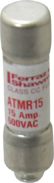 Ferraz Shawmut - 600 VAC/VDC, 15 Amp, Fast-Acting General Purpose Fuse - Clip Mount, 1-1/2" OAL, 100 at DC, 200 at AC kA Rating, 13/32" Diam - Strong Tooling