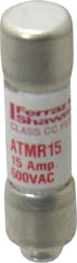 Ferraz Shawmut - 600 VAC/VDC, 15 Amp, Fast-Acting General Purpose Fuse - Clip Mount, 1-1/2" OAL, 100 at DC, 200 at AC kA Rating, 13/32" Diam - Strong Tooling