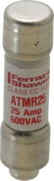 Ferraz Shawmut - 600 VAC/VDC, 25 Amp, Fast-Acting General Purpose Fuse - Clip Mount, 1-1/2" OAL, 100 at DC, 200 at AC kA Rating, 13/32" Diam - Strong Tooling