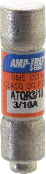 Ferraz Shawmut - 300 VDC, 600 VAC, 0.3 Amp, Time Delay General Purpose Fuse - Clip Mount, 1-1/2" OAL, 100 at DC, 200 at AC kA Rating, 13/32" Diam - Strong Tooling