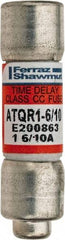 Ferraz Shawmut - 300 VDC, 600 VAC, 1.6 Amp, Time Delay General Purpose Fuse - Clip Mount, 1-1/2" OAL, 100 at DC, 200 at AC kA Rating, 13/32" Diam - Strong Tooling