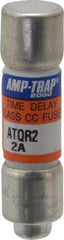 Ferraz Shawmut - 300 VDC, 600 VAC, 2 Amp, Time Delay General Purpose Fuse - Clip Mount, 1-1/2" OAL, 100 at DC, 200 at AC kA Rating, 13/32" Diam - Strong Tooling