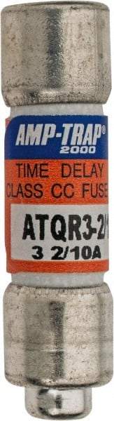 Ferraz Shawmut - 300 VDC, 600 VAC, 3.2 Amp, Time Delay General Purpose Fuse - Clip Mount, 1-1/2" OAL, 100 at DC, 200 at AC kA Rating, 13/32" Diam - Strong Tooling