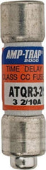 Ferraz Shawmut - 300 VDC, 600 VAC, 3.2 Amp, Time Delay General Purpose Fuse - Clip Mount, 1-1/2" OAL, 100 at DC, 200 at AC kA Rating, 13/32" Diam - Strong Tooling