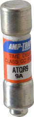 Ferraz Shawmut - 300 VDC, 600 VAC, 9 Amp, Time Delay General Purpose Fuse - Clip Mount, 1-1/2" OAL, 100 at DC, 200 at AC kA Rating, 13/32" Diam - Strong Tooling