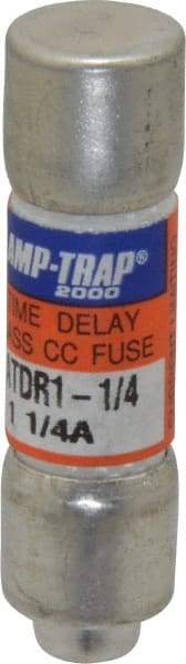 Ferraz Shawmut - 300 VDC, 600 VAC, 1.25 Amp, Time Delay General Purpose Fuse - Clip Mount, 1-1/2" OAL, 100 at DC, 200 at AC kA Rating, 13/32" Diam - Strong Tooling