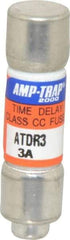 Ferraz Shawmut - 300 VDC, 600 VAC, 3 Amp, Time Delay General Purpose Fuse - Clip Mount, 1-1/2" OAL, 100 at DC, 200 at AC kA Rating, 13/32" Diam - Strong Tooling