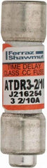 Ferraz Shawmut - 300 VDC, 600 VAC, 3.2 Amp, Time Delay General Purpose Fuse - Clip Mount, 1-1/2" OAL, 100 at DC, 200 at AC kA Rating, 13/32" Diam - Strong Tooling