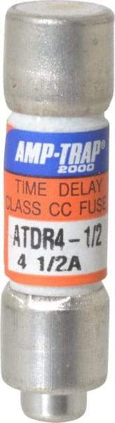 Ferraz Shawmut - 300 VDC, 600 VAC, 4.5 Amp, Time Delay General Purpose Fuse - Clip Mount, 1-1/2" OAL, 100 at DC, 200 at AC kA Rating, 13/32" Diam - Strong Tooling