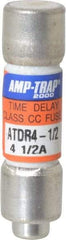 Ferraz Shawmut - 300 VDC, 600 VAC, 4.5 Amp, Time Delay General Purpose Fuse - Clip Mount, 1-1/2" OAL, 100 at DC, 200 at AC kA Rating, 13/32" Diam - Strong Tooling