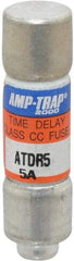 Ferraz Shawmut - 300 VDC, 600 VAC, 5 Amp, Time Delay General Purpose Fuse - Clip Mount, 1-1/2" OAL, 100 at DC, 200 at AC kA Rating, 13/32" Diam - Strong Tooling