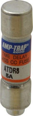 Ferraz Shawmut - 300 VDC, 600 VAC, 8 Amp, Time Delay General Purpose Fuse - Clip Mount, 1-1/2" OAL, 100 at DC, 200 at AC kA Rating, 13/32" Diam - Strong Tooling