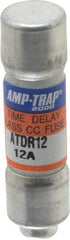 Ferraz Shawmut - 300 VDC, 600 VAC, 12 Amp, Time Delay General Purpose Fuse - Clip Mount, 1-1/2" OAL, 100 at DC, 200 at AC kA Rating, 13/32" Diam - Strong Tooling