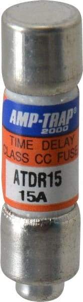 Ferraz Shawmut - 300 VDC, 600 VAC, 15 Amp, Time Delay General Purpose Fuse - Clip Mount, 1-1/2" OAL, 100 at DC, 200 at AC kA Rating, 13/32" Diam - Strong Tooling