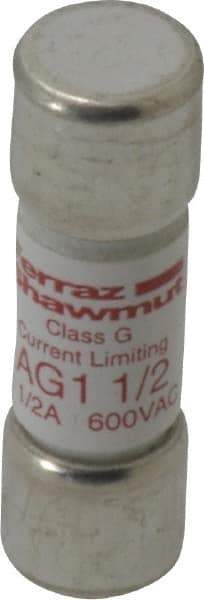 Ferraz Shawmut - 600 VAC, 1.5 Amp, Time Delay General Purpose Fuse - Clip Mount, 1-5/16" OAL, 100 at AC kA Rating, 13/32" Diam - Strong Tooling