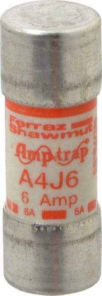 Ferraz Shawmut - 300 VDC, 600 VAC, 6 Amp, Fast-Acting General Purpose Fuse - Clip Mount, 2-1/4" OAL, 100 at DC, 200 at AC kA Rating, 13/16" Diam - Strong Tooling