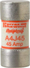 Ferraz Shawmut - 300 VDC, 600 VAC, 45 Amp, Fast-Acting General Purpose Fuse - Clip Mount, 2-3/8" OAL, 100 at DC, 200 at AC kA Rating, 1-1/16" Diam - Strong Tooling