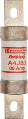 Ferraz Shawmut - 300 VDC, 600 VAC, 80 Amp, Fast-Acting General Purpose Fuse - Clip Mount, 4-5/8" OAL, 100 at DC, 200 at AC kA Rating, 1-1/8" Diam - Strong Tooling