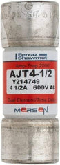 Ferraz Shawmut - 500 VDC, 600 VAC, 4.5 Amp, Time Delay General Purpose Fuse - Clip Mount, 2-1/4" OAL, 100 at DC, 200 at AC, 300 (Self-Certified) kA Rating, 13/16" Diam - Strong Tooling