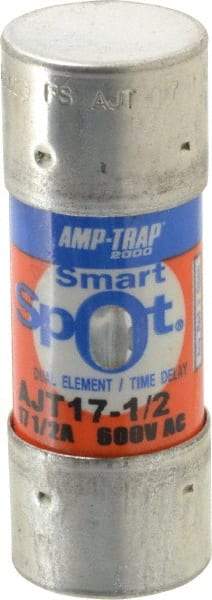 Ferraz Shawmut - 500 VDC, 600 VAC, 17.5 Amp, Time Delay General Purpose Fuse - Clip Mount, 2-1/4" OAL, 100 at DC, 200 at AC, 300 (Self-Certified) kA Rating, 13/16" Diam - Strong Tooling