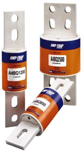 Ferraz Shawmut - 500 VDC, 600 VAC, 1200 Amp, Time Delay General Purpose Fuse - Bolt-on Mount, 10-3/4" OAL, 100 at DC, 200 at AC, 300 (Self-Certified) kA Rating, 2-1/2" Diam - Strong Tooling