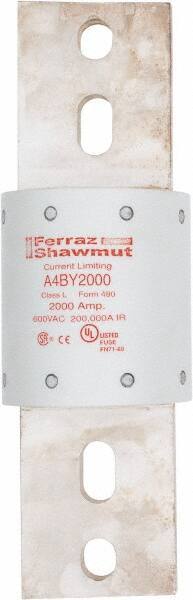 Ferraz Shawmut - 300 VDC, 600 VAC, 2000 Amp, Time Delay General Purpose Fuse - Bolt-on Mount, 10-3/4" OAL, 100 at DC, 200 at AC kA Rating, 3-1/2" Diam - Strong Tooling