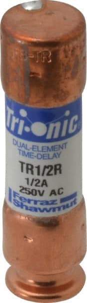 Ferraz Shawmut - 250 VAC/VDC, 0.5 Amp, Time Delay General Purpose Fuse - Clip Mount, 50.8mm OAL, 20 at DC, 200 at AC kA Rating, 9/16" Diam - Strong Tooling