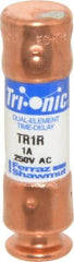 Ferraz Shawmut - 250 VAC/VDC, 1 Amp, Time Delay General Purpose Fuse - Clip Mount, 50.8mm OAL, 20 at DC, 200 at AC kA Rating, 9/16" Diam - Strong Tooling