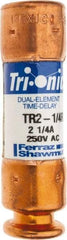 Ferraz Shawmut - 250 VAC/VDC, 2.25 Amp, Time Delay General Purpose Fuse - Clip Mount, 50.8mm OAL, 20 at DC, 200 at AC kA Rating, 9/16" Diam - Strong Tooling