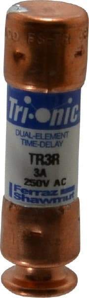 Ferraz Shawmut - 160 VDC, 250 VAC, 3 Amp, Time Delay General Purpose Fuse - Clip Mount, 50.8mm OAL, 20 at DC, 200 at AC kA Rating, 9/16" Diam - Strong Tooling