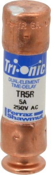 Ferraz Shawmut - 160 VDC, 250 VAC, 5 Amp, Time Delay General Purpose Fuse - Clip Mount, 50.8mm OAL, 20 at DC, 200 at AC kA Rating, 9/16" Diam - Strong Tooling