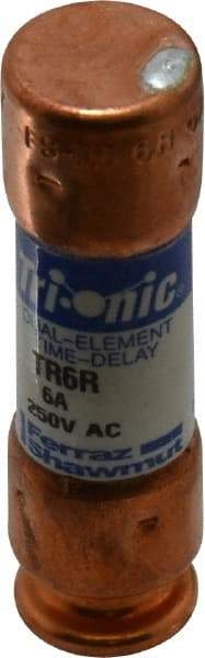 Ferraz Shawmut - 160 VDC, 250 VAC, 6 Amp, Time Delay General Purpose Fuse - Clip Mount, 50.8mm OAL, 20 at DC, 200 at AC kA Rating, 9/16" Diam - Strong Tooling