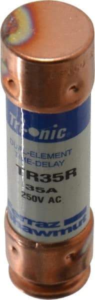 Ferraz Shawmut - 250 VAC/VDC, 35 Amp, Time Delay General Purpose Fuse - Clip Mount, 76.2mm OAL, 20 at DC, 200 at AC kA Rating, 13/16" Diam - Strong Tooling