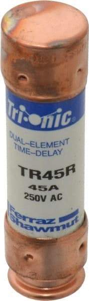 Ferraz Shawmut - 250 VAC/VDC, 45 Amp, Time Delay General Purpose Fuse - Clip Mount, 76.2mm OAL, 20 at DC, 200 at AC kA Rating, 13/16" Diam - Strong Tooling