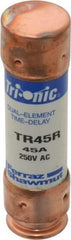 Ferraz Shawmut - 250 VAC/VDC, 45 Amp, Time Delay General Purpose Fuse - Clip Mount, 76.2mm OAL, 20 at DC, 200 at AC kA Rating, 13/16" Diam - Strong Tooling